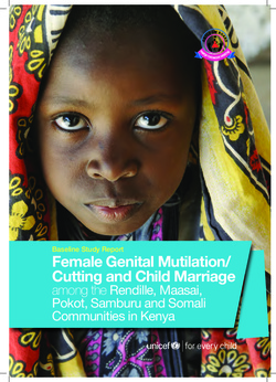 UNICEF: FGM and Child Marriage among Selected Communities in Kenya (2017)